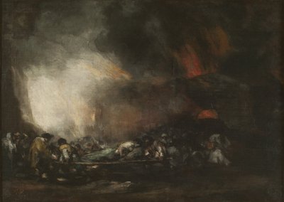 病院の火災、c。 1810年。 作： Francisco Goya de