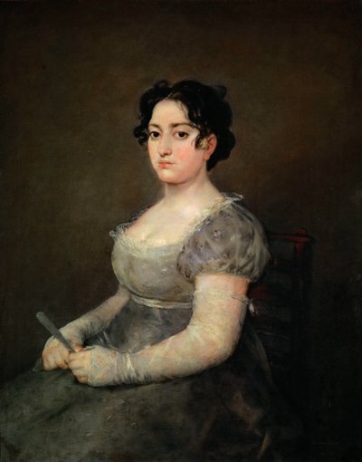 ファンを持つ女性の肖像、1806-1807。 作： Francisco Goya de