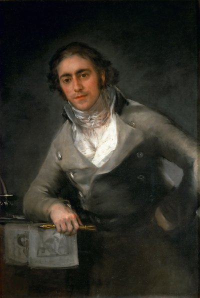 エヴァリスト・ペレス・デ・カストロの男性の肖像、1806年頃。 作： Francisco Goya de