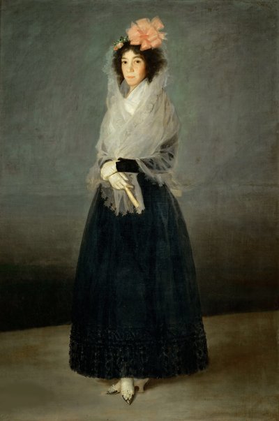 カルピオ伯爵夫人の肖像画、マルケサ デ ラ ソラーナ 1757～1795 年、1794 年。 作： Francisco Goya de