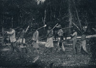 狩猟から戻ったグアラニインディアン、1895年 作： Francisco Henszler