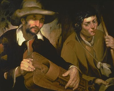 ブラインドハーディガーディプレーヤー、1640年頃 作： Francisco Herrera