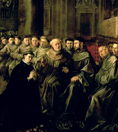 聖ボナヴェントゥラ（1221-74）をフランシスコ会に迎える（1628年頃） 作： Francisco Herrera