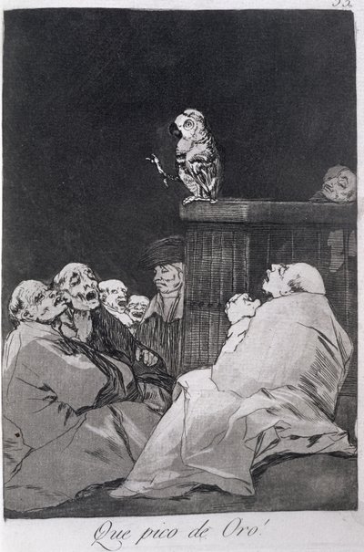 193-0082153 黄金のくちばし!、「ロス カプリチョス」のプレート 53 作： Francisco Jose de Goya y Lucientes