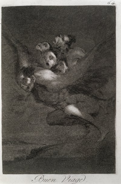 193-0082164 Bon voyage、「Los caprichos」のプレート 64 作： Francisco Jose de Goya y Lucientes