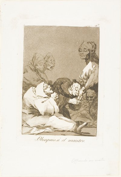 マスターへの贈り物、ロス カプリチョスのプレート 47 作： Francisco Jose de Goya y Lucientes