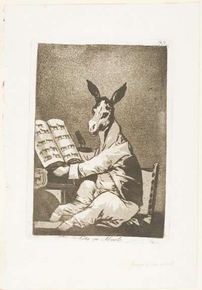祖父もそうだった、『ロス・カプリチョス』のプレート 39 作： Francisco Jose de Goya y Lucientes