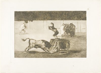 同じ土俵での彼の別の狂気、The Art of Bullfighting のプレート 19 作： Francisco Jose de Goya y Lucientes