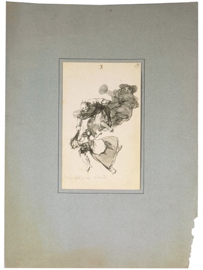 バジャン・リニェンド、または彼らは喧嘩をする 作： Francisco de Goya