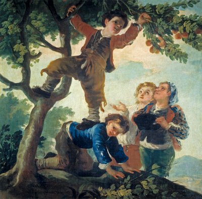 果物を選ぶ男の子 作： Francisco de Goya