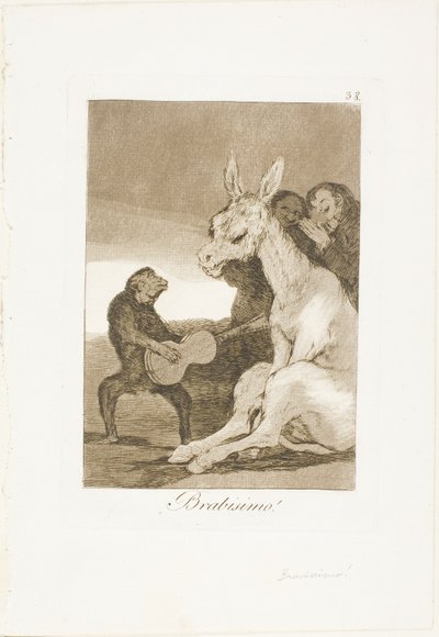 Bravo!、Los Caprichos のプレート 38 作： Francisco Jose de Goya y Lucientes