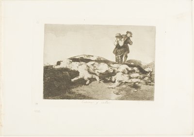 それらを埋めて静かにしてください、The Disasters of Warのプレート18 作： Francisco Jose de Goya y Lucientes