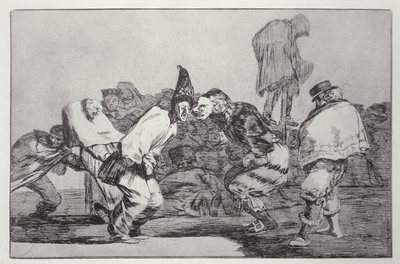 カーニバルのファンタジー、「箴言」のプレート 14 作： Francisco Jose de Goya y Lucientes