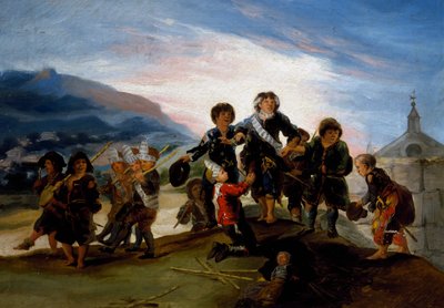 兵士と戯れる子供たち 作： Francisco Jose de Goya y Lucientes