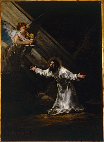 オリーブ山のキリスト...（油彩・パネル） 作： Francisco Jose de Goya y Lucientes