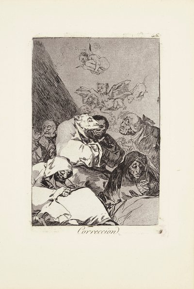 Los Caprichos からの訂正 (訂正) プレート 46 作： Francisco Jose de Goya y Lucientes