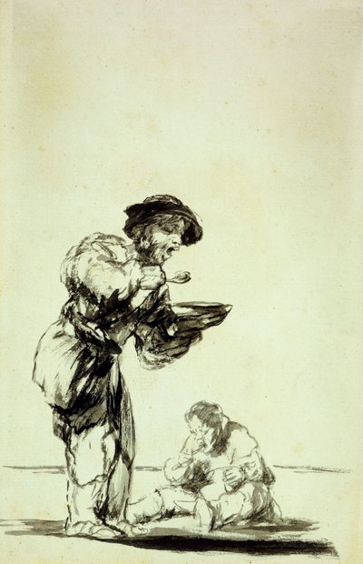 仕事を逃れる人はこのようになるのですか？、 作： Francisco de Goya