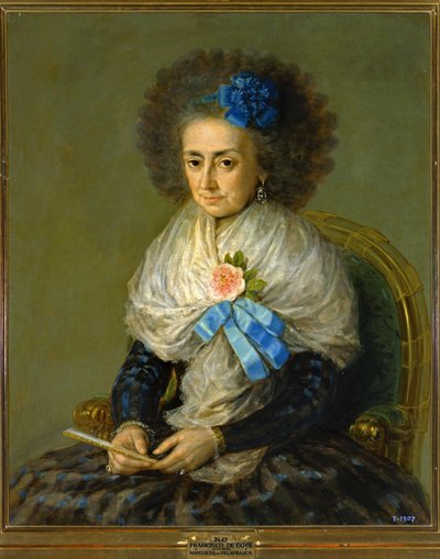 ドナ・マリア・アントニア・ゴンザーガ、ヴィラフランカ侯爵夫人...（キャンバスに描かれた絵） 作： Francisco Jose de Goya y Lucientes