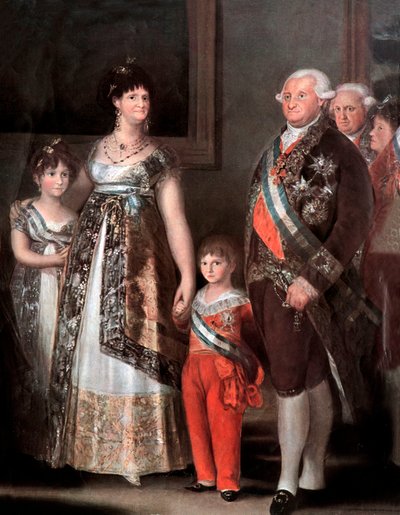 スペイン王カルロス 4 世の家族、詳細 作： Francisco Jose de Goya y Lucientes