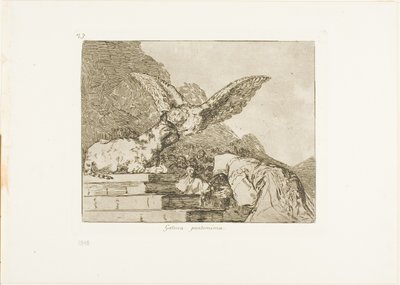 猫のパントマイム、「戦争の災害」のプレート 73 作： Francisco Jose de Goya y Lucientes