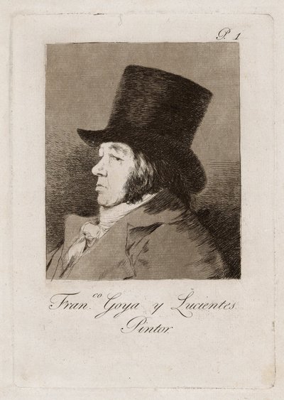 フランシスコ・ゴヤ・イ・ルシエンテス、画家、『ロス・カプリチョス』のプレート 1 作： Francisco Jose de Goya y Lucientes