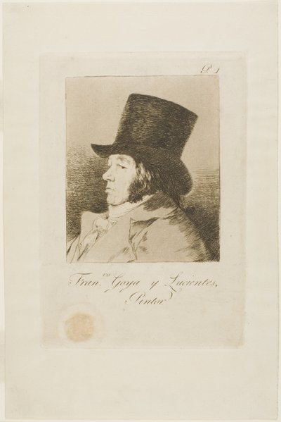 フランシスコ・デ・ゴヤ・イ・ルシエンテス、画家、ロス・カプリチョスのプレート1 作： Francisco Jose de Goya y Lucientes