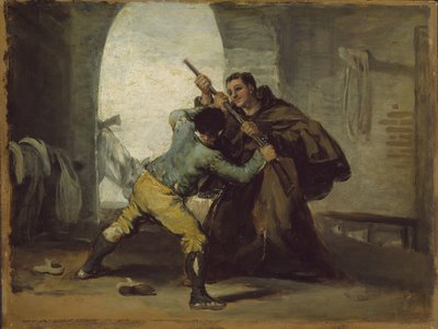 修道士ペドロがエルマラガトから銃を奪う、1806年頃 作： Francisco de Goya