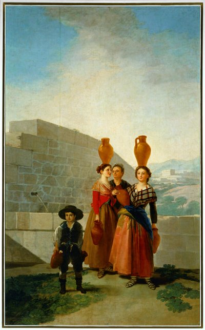 水差しを運ぶ少女たち...（キャンバスに描かれた絵） 作： Francisco Jose de Goya y Lucientes