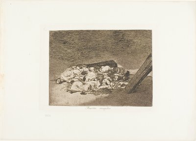 死者の収穫、『戦争の惨事』のプレート 63 作： Francisco Jose de Goya y Lucientes