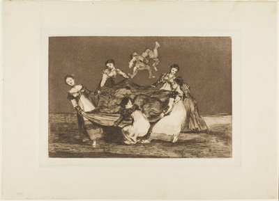 Los Proverbios のプレート 1、死んだロバよりも重い 作： Francisco Jose de Goya y Lucientes