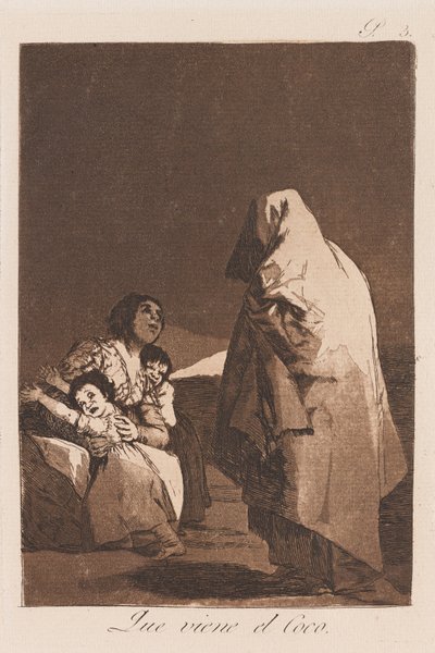 ヒア・カムズ・ザ・ボギー 18世紀末～19世紀初頭
世紀（プリント 作： Francisco de Goya