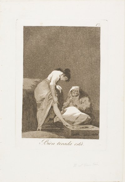 ロス カプリチョスのプレート 17、ナイスリー ストレッチです。 作： Francisco Jose de Goya y Lucientes