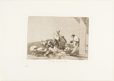 叫んでも無駄だ、『戦争の惨禍』第58章より 作： Francisco Jose de Goya y Lucientes