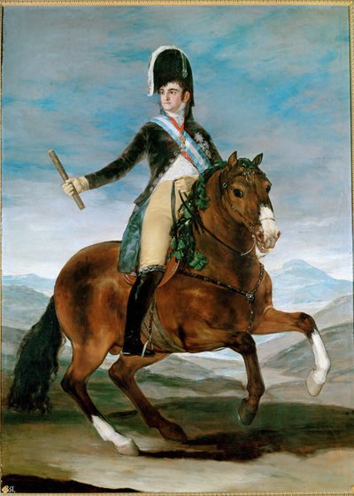 フェルディナンド7世、騎馬像...（キャンバスに描かれた絵） 作： Francisco Jose de Goya y Lucientes