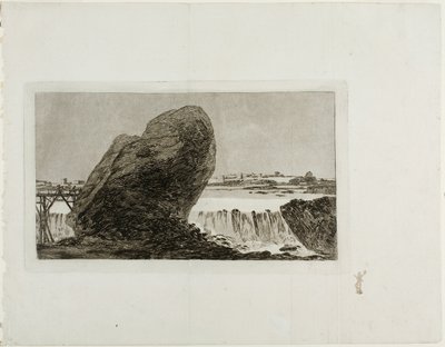滝のある風景 作： Francisco Jose de Goya y Lucientes