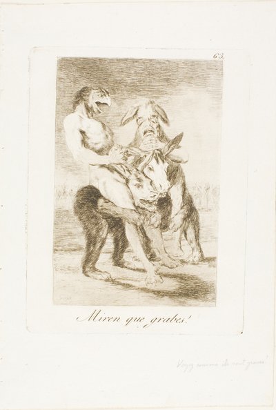 ロス・カプリチョスのプレート 63 作： Francisco Jose de Goya y Lucientes