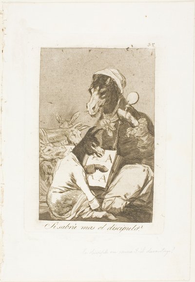 生徒はもっと知っているかもしれませんか?、「ロス カプリチョス」のプレート 37 作： Francisco Jose de Goya y Lucientes