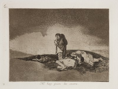 ノー・ヘイ・キエン・ロス・ソコラ（彼らを助ける者はいない） 作： Francisco Jose de Goya y Lucientes