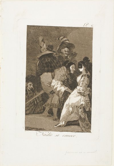 誰も知らない、ロス カプリチョスのプレート 6 作： Francisco Jose de Goya y Lucientes