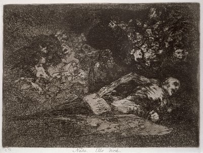 何もない。 イベントは、「戦争の災害」のプレート69を教えてくれます 作： Francisco Jose de Goya y Lucientes