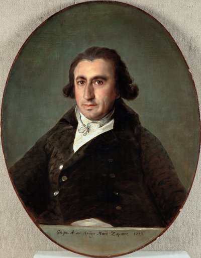 Martin Zapater y Claveria (1747-1803) の肖像 - フランシスコ・デ・ゴヤ (1746-1828) の絵画、キャンバスに油彩 作： Francisco Jose de Goya y Lucientes