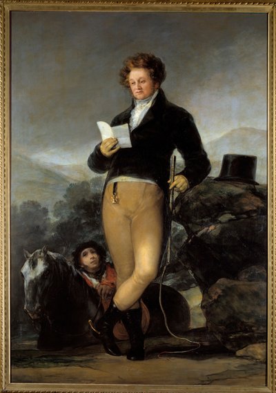 ボルハ・テレス・ジロンによるドン・フランシスコの足元の肖像 作： Francisco de Goya