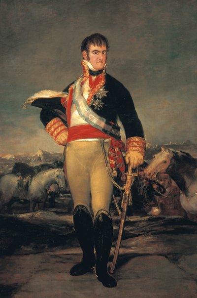 フェルディナンド7世の肖像（サン・ロレンソ・デ・エル・エスコリアル 作： Francisco Jose de Goya y Lucientes