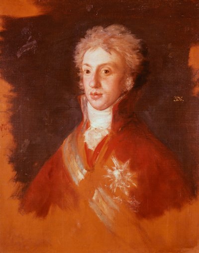 フランシスコ・デ・ゴヤ（1746-1828）による「ルイジ・ディ・ボルボン・パルマの肖像」、「シャルル4世の家族」のための習作 作： Francisco Jose de Goya y Lucientes