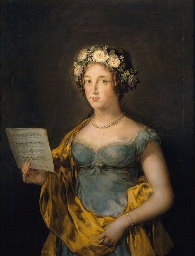 フランシスコ・デ・ゴヤ(1746-1828)によるアブランテス公爵夫人マヌエラ・テレス・ジロン・イ・ピメンテル(1794-1838)の肖像 作： Francisco de Goya