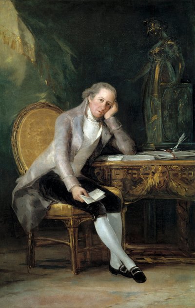 政治家・作家であるガスパール・メルチョル・デ・ジョヴェラノスの肖像 作： Francisco de Goya