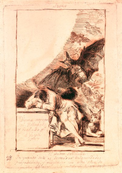 シリーズ43の「Les caprices」の準備図 作： Francisco de Goya