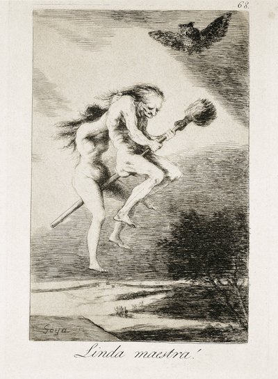 かわいい先生。 1793-1799 (アクアチント) 作： Francisco Jose de Goya y Lucientes
