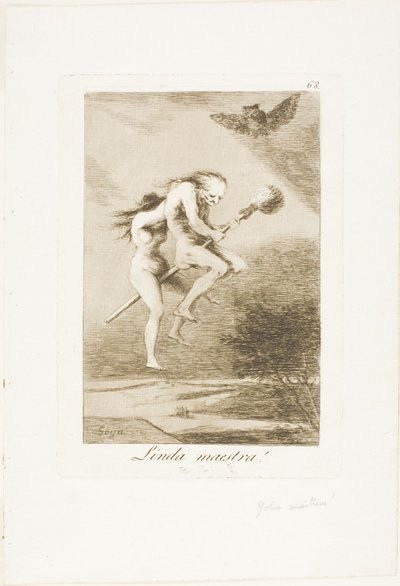 プリティ・ティーチャー!、ロス・カプリチョスのプレート 68 作： Francisco Jose de Goya y Lucientes
