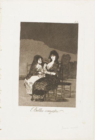 かなりの教え、ロス カプリチョスのプレート 15 作： Francisco Jose de Goya y Lucientes